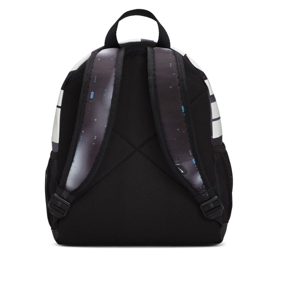 Nike Brasilia Just Do It Mini Backpack School Small Black Gray Galaxy NWT - Picture 3 of 11